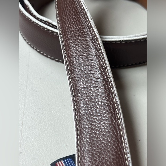 Brighton Hand Made in USA Men’s Size 44 Brown Leather Designer Belt Pebble - Picture 10 of 15